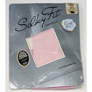 VTG Silky Fit Pantyhose Pink Diamond Pattern Size A 5'0"-5'4" 100-125lbs NIP NEW
